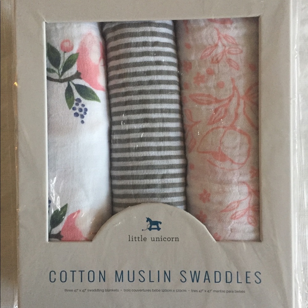 Little Unicorn Muslin swaddles